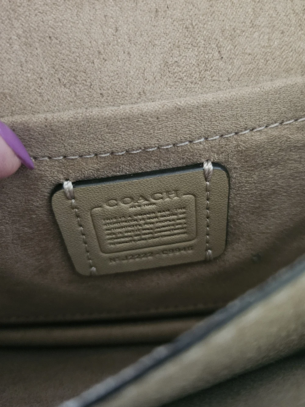 Coach Khaki and Chalk Signature Canvas Chain Crossbody